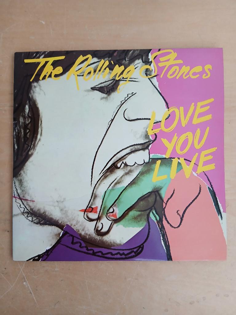 LP Rolling Stones Love you Live - Estafette Franeker, Cd's en Dvd's, Vinyl | Rock, Gebruikt, Ophalen of Verzenden, Inclusief binnenhoes