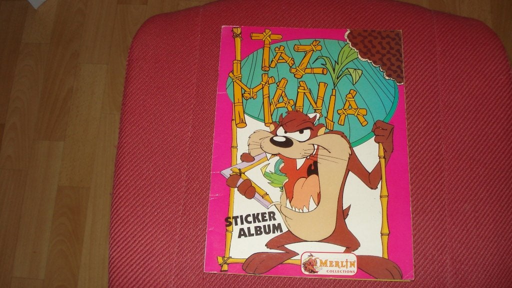 TAZ MANIA STICKERALBUM ( MERLIN ) ZIE TEKST , FOTO'S, Verzamelen, Ophalen of Verzenden, Zo goed als nieuw, Strip of Tekenfilm