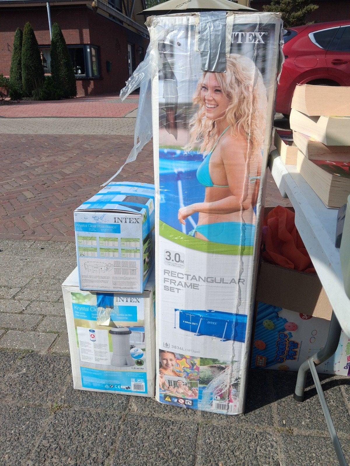 Intex Zwembad 300x200cm met pomp en verwarmingsmatje, Tuin en Terras, Ophalen of Verzenden