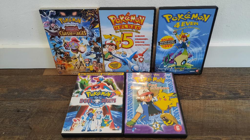 Partij van 5 Pokemon DVDs Serie / Films, Gebruikt, Tekenfilm, Ophalen of Verzenden, Alle leeftijden