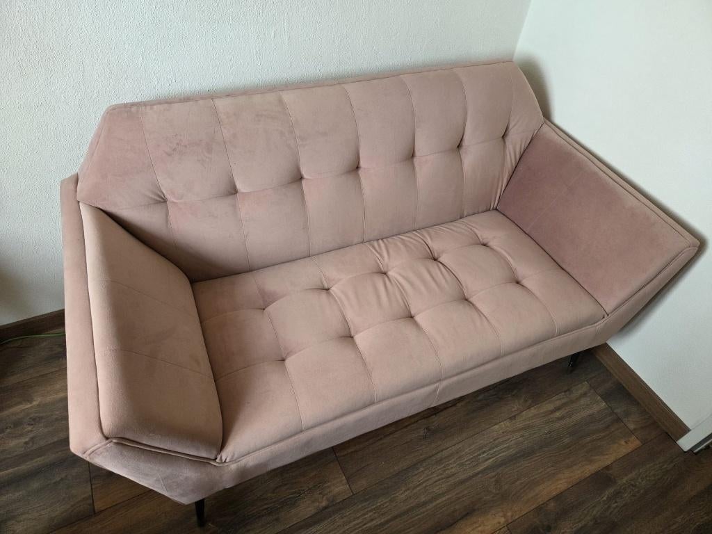 Kate dutchbone  roze clay 2 zits bank, Ophalen, 150 tot 200 cm, Tweepersoons, 75 tot 100 cm