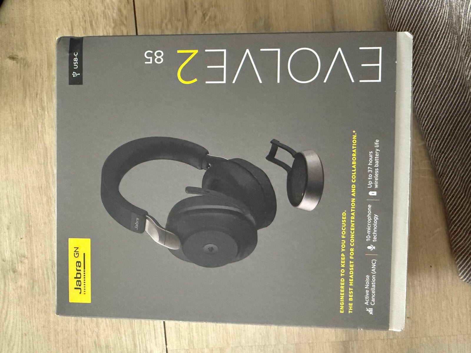 Jabra Evolve2 85 MS Stereo Hoofdtelefoon Zwart USB-C, Audio, Tv en Foto, Koptelefoons, Bluetooth, Nieuw, Ophalen of Verzenden