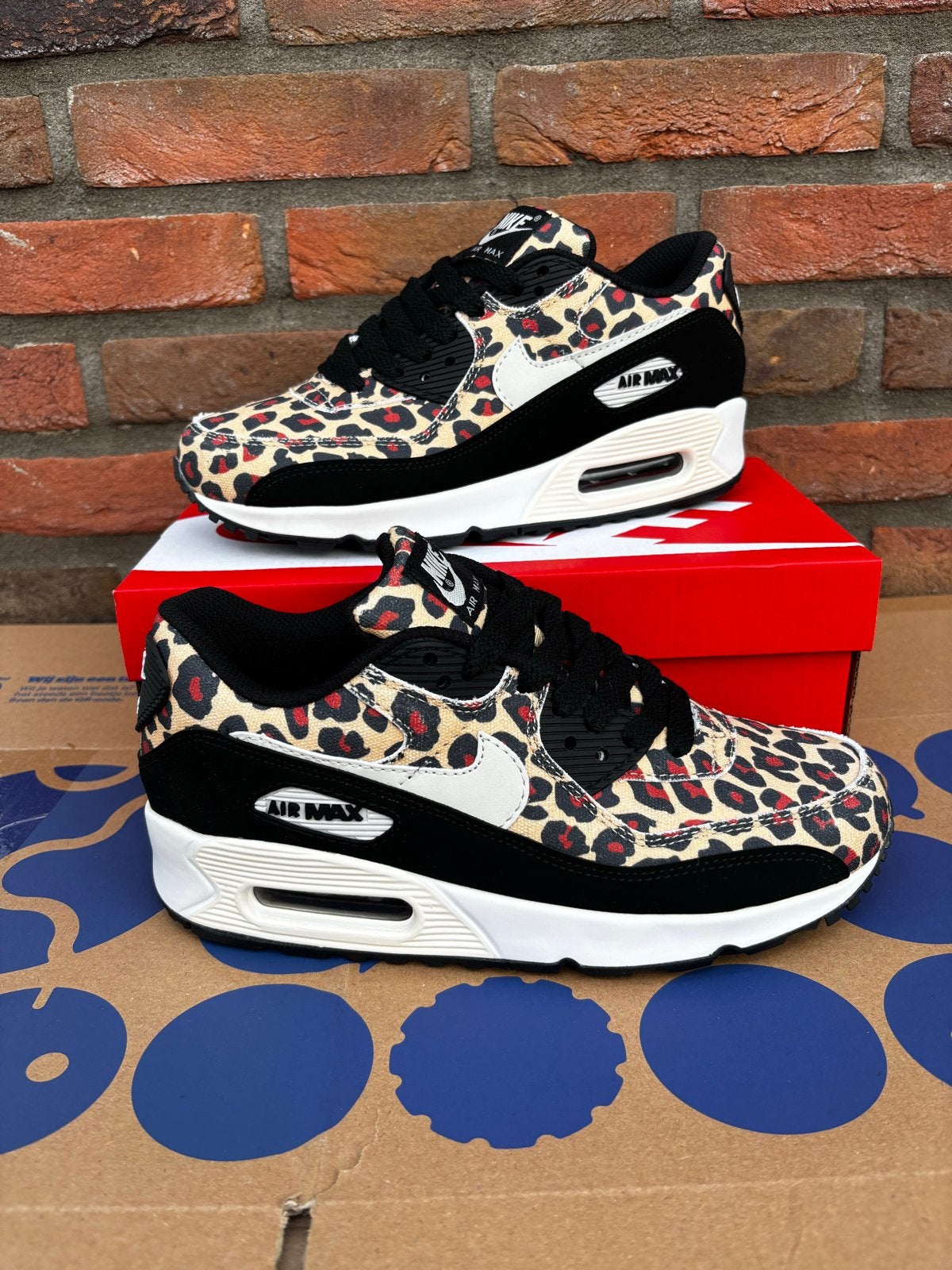 Nike Air Max 90 Leopard Print, Kleding | Dames, Ophalen of Verzenden, Nieuw, Overige kleuren, Sneakers of Gympen