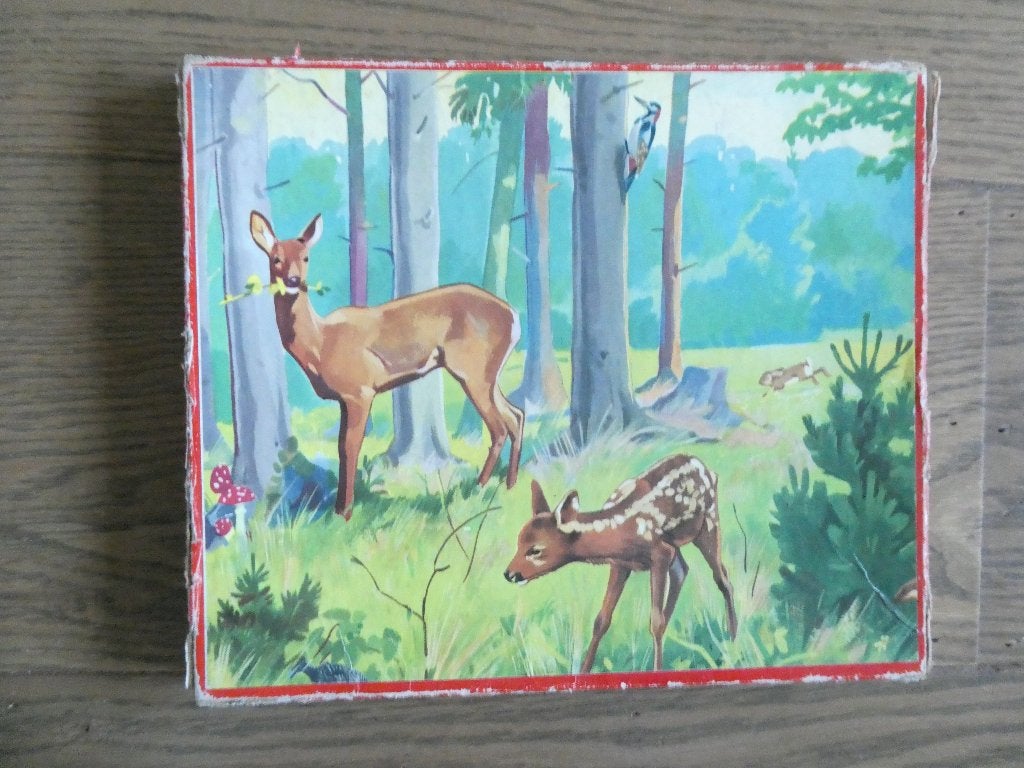 Houten kinderpuzzel uit de vroege jaren '60,  72 stukjes, Kinderen en Baby's, Speelgoed | Kinderpuzzels, Gebruikt, Van hout, 6 jaar of ouder