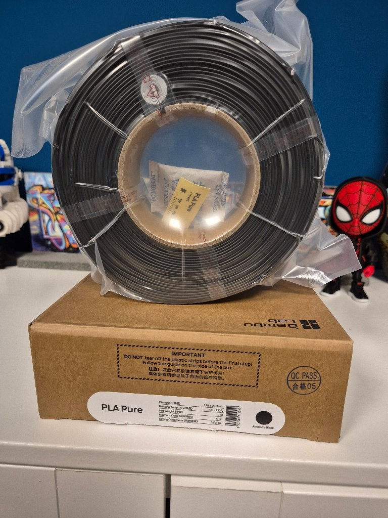 Bambu Lab PLA Pure Filament - Absolut Black (Zwart), Computers en Software, Ophalen of Verzenden, Nieuw, Filamentrollen