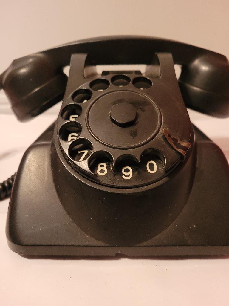 Vintage zwart bakeliet Heemaf telefoon 1962., Ophalen of Verzenden