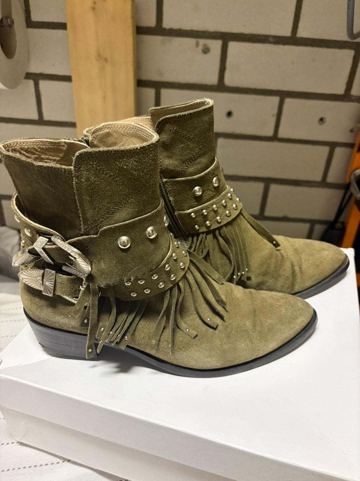Toral dames enkellaars 38 Groen, Kleding | Dames, Schoenen, Lage of Enkellaarzen, Ophalen of Verzenden, Gedragen, Groen