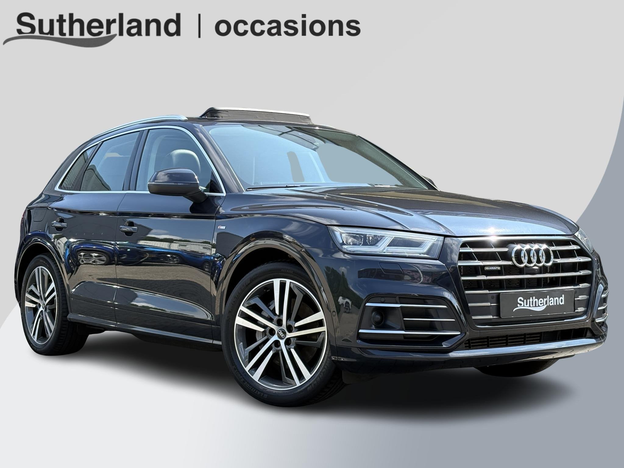 Audi Q5 55 TFSI e quattro S line 367pk | VOL! | Panoramadak, Automaat, Euro 6, 4 cilinders, Blauw