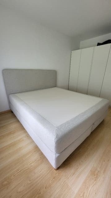 ️ IKEA Boxspring Set €250 - ALLES INCLUSIEF BEZORGING!, Huis en Inrichting, Beige, Tweepersoons, Ophalen of Verzenden, Zo goed als nieuw