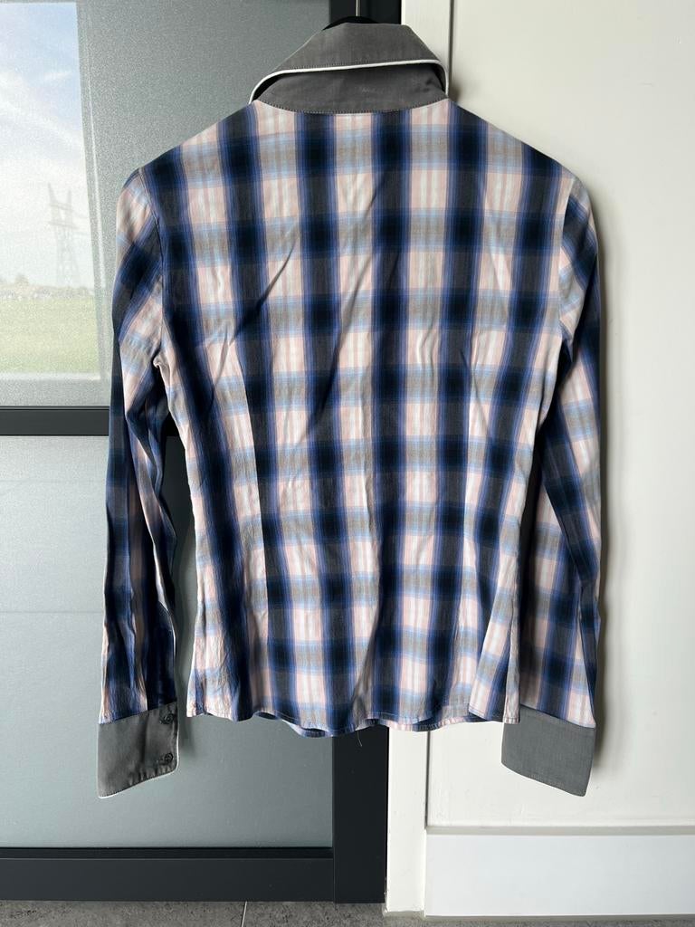 Geruite dames blouse - Patrizia Pepe, Kleding | Dames, Ophalen of Verzenden, Zo goed als nieuw, Maat 36 (S), Blauw