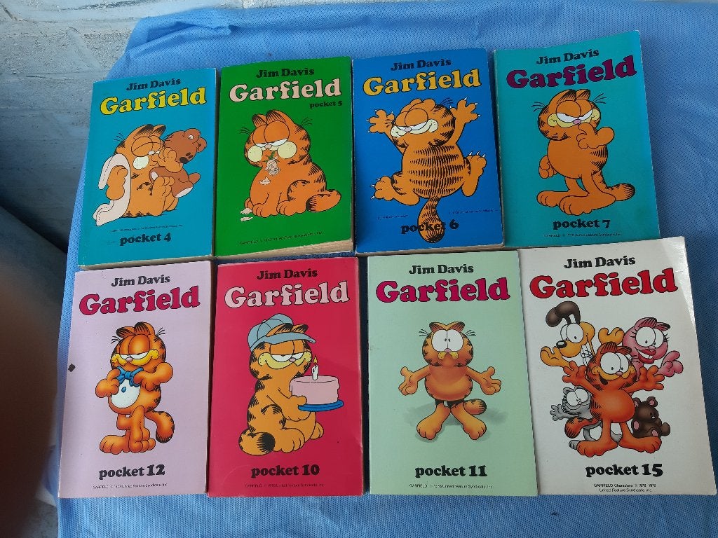Garfield, Jim Davis, Pocketboeken 16 stuks. uit 1978, Jim Davis, Meerdere stripboeken, Ophalen, Gelezen