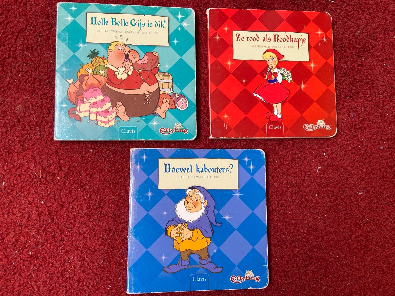 Efteling kartonboekjes: Holle Bolle Gijs, Roodkapje, Kaboute, Ophalen of Verzenden, Gelezen, 2 tot 3 jaar