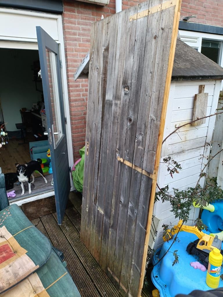 2 gebruikte schuurdeuren, Ophalen, Gebruikt, Binnendeur, 200 tot 215 cm