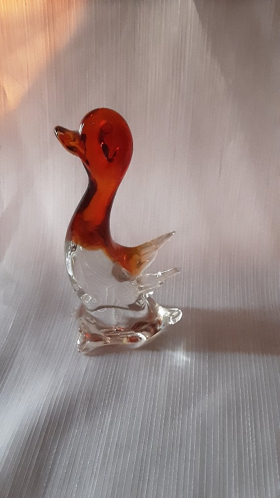 MURANO eendje 15 cm hoog, Ophalen of Verzenden, Zo goed als nieuw, Dier