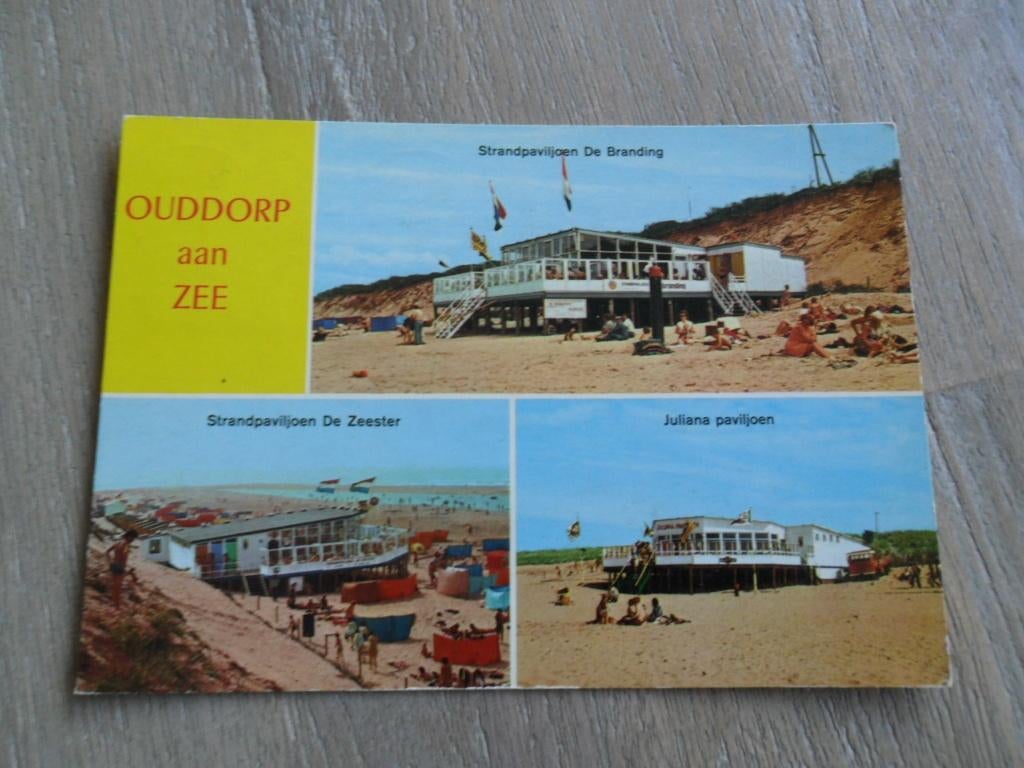 Ouddorp aan Zee, strandpaviljoen de Branding/de Zeester/, Verzenden, 1960 tot 1980, Gelopen, Zuid-Holland