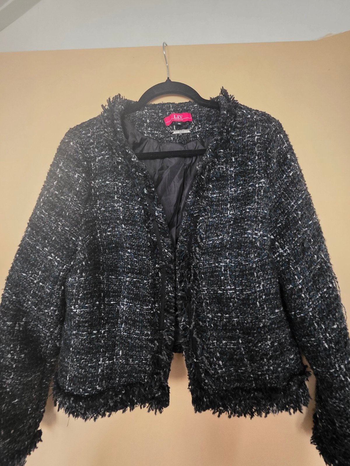Boucle blazer 44, Ophalen of Verzenden, Zo goed als nieuw, Maat 42/44 (L)