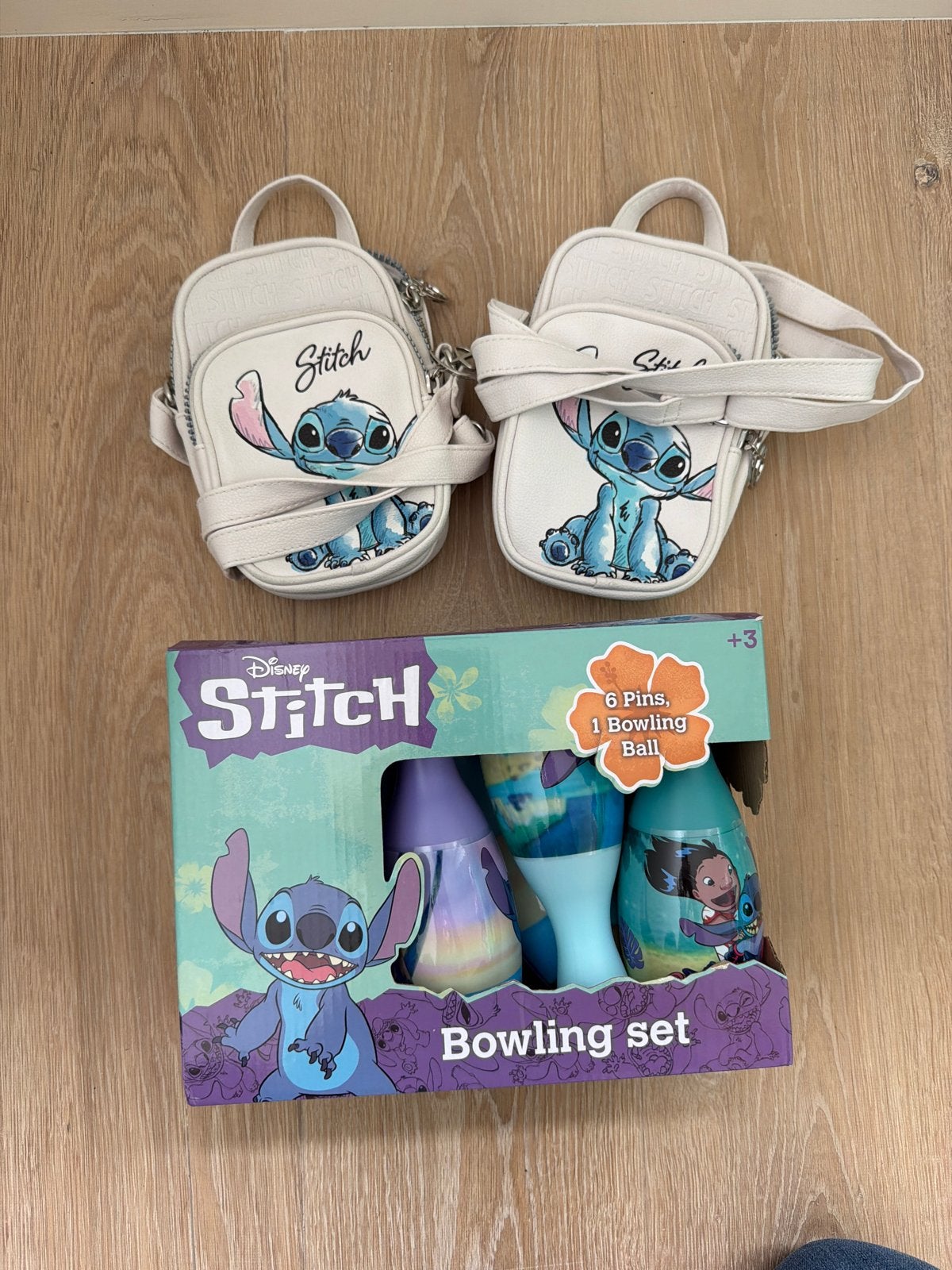 Disney Stitch tassen en bowling set, Ophalen, Gebruikt, Jongen of Meisje