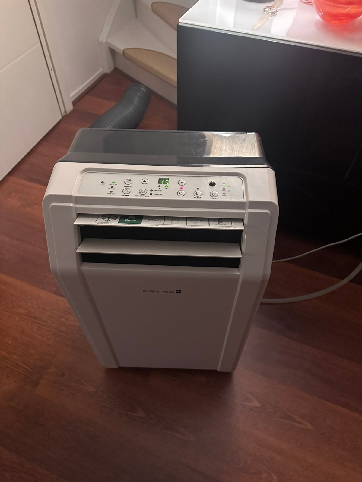 Tarrington House 9000 BTU mobiele airco - STEENKOUD, Ophalen, Minder dan 60 m³, 3 snelheden of meer, Zo goed als nieuw
