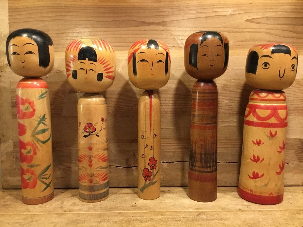 Japanse kokeshi poppen (€25 p/s prijs is incl. verzending), Hout, Handgemaakt, Ophalen of Verzenden, Japan