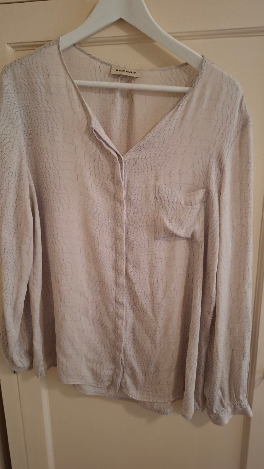 Repeat zijden blouse met stretch, maat 38, Overige kleuren, Ophalen of Verzenden, Gedragen, Maat 38/40 (M)