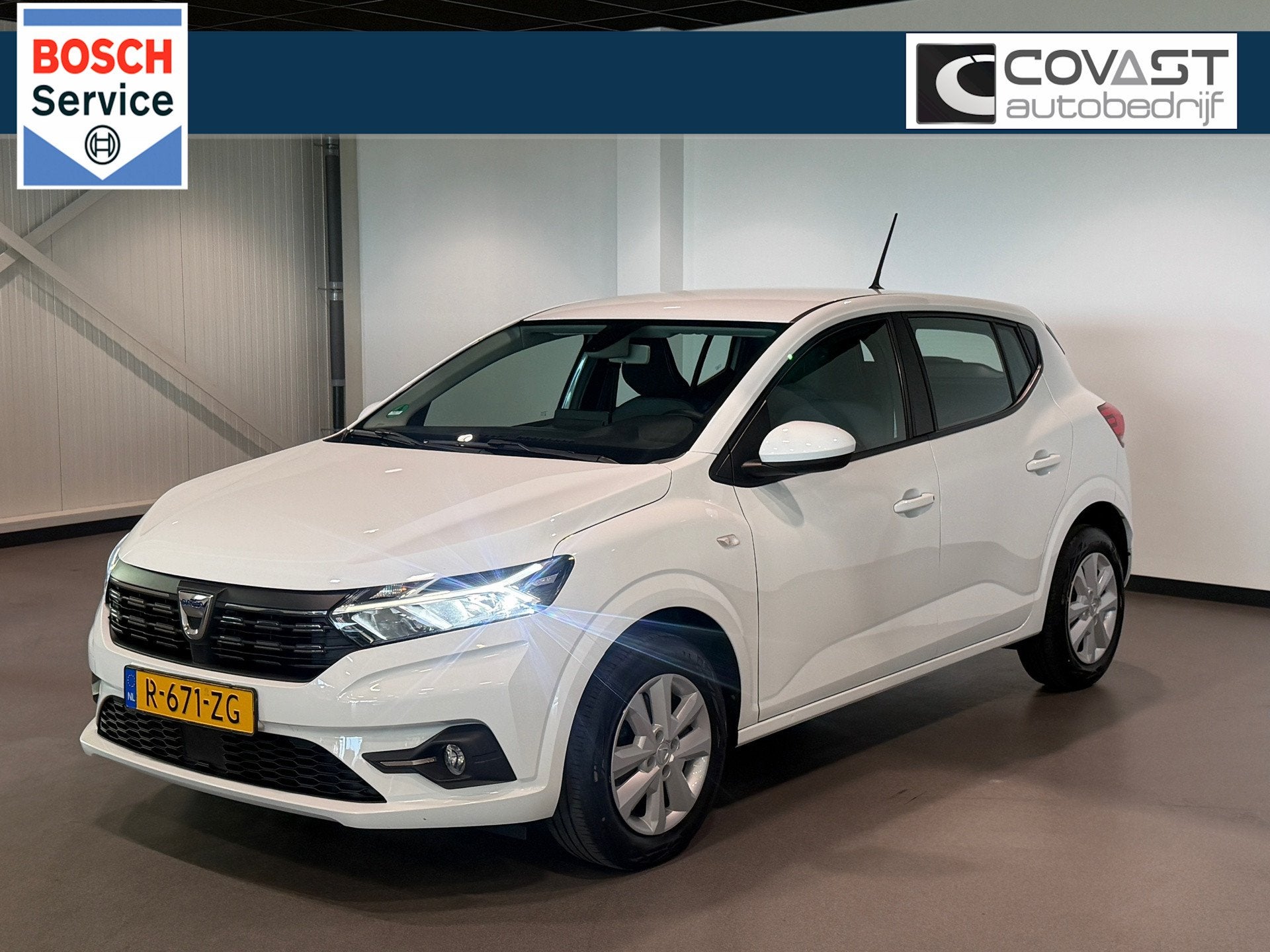 Dacia Sandero 1.0 TCe 90 Comfort LED|Parkeersensoren|Carplay, Auto's, Dealer onderhouden, Wit, Origineel Nederlands, Bedrijf