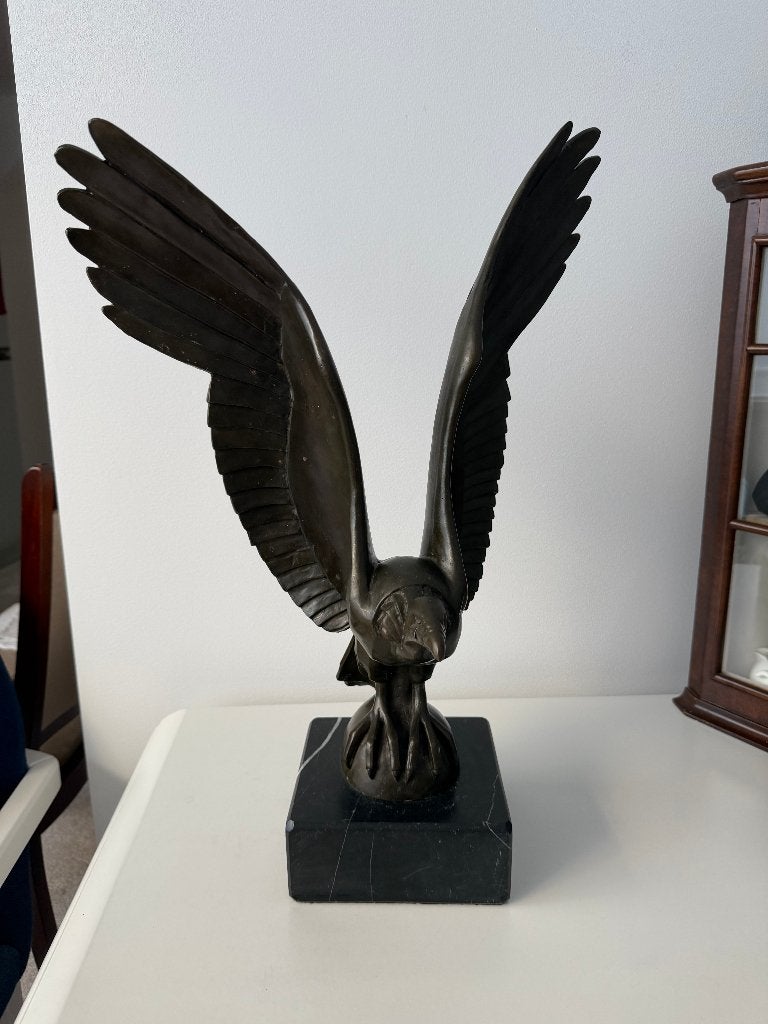 Grote bronzen beeld Adelaar - Gesigneerd B. Vanstraeten!!, Ophalen