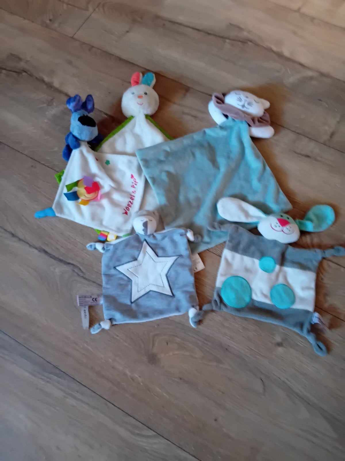 5 knuffeldoekjes, Overige merken, Overige karakters, Ophalen of Verzenden, Zo goed als nieuw