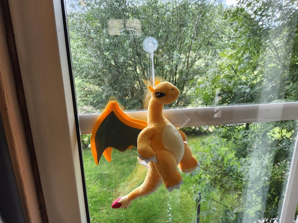 charizard voor op het raam leuk knuffel, Overige merken, Overige typen, Ophalen of Verzenden, Zo goed als nieuw