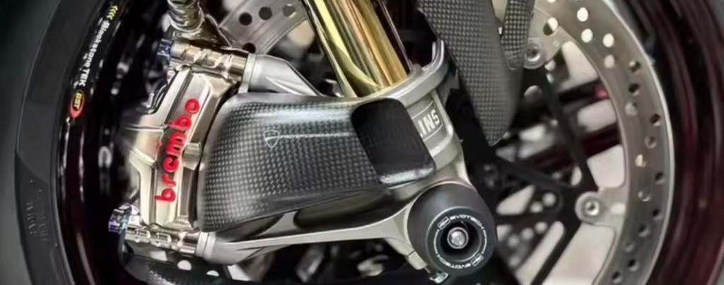 Brembo remklauw met Öhlins vering en carbon details, Motoren, Onderdelen | Overige, Ophalen of Verzenden, Gebruikt