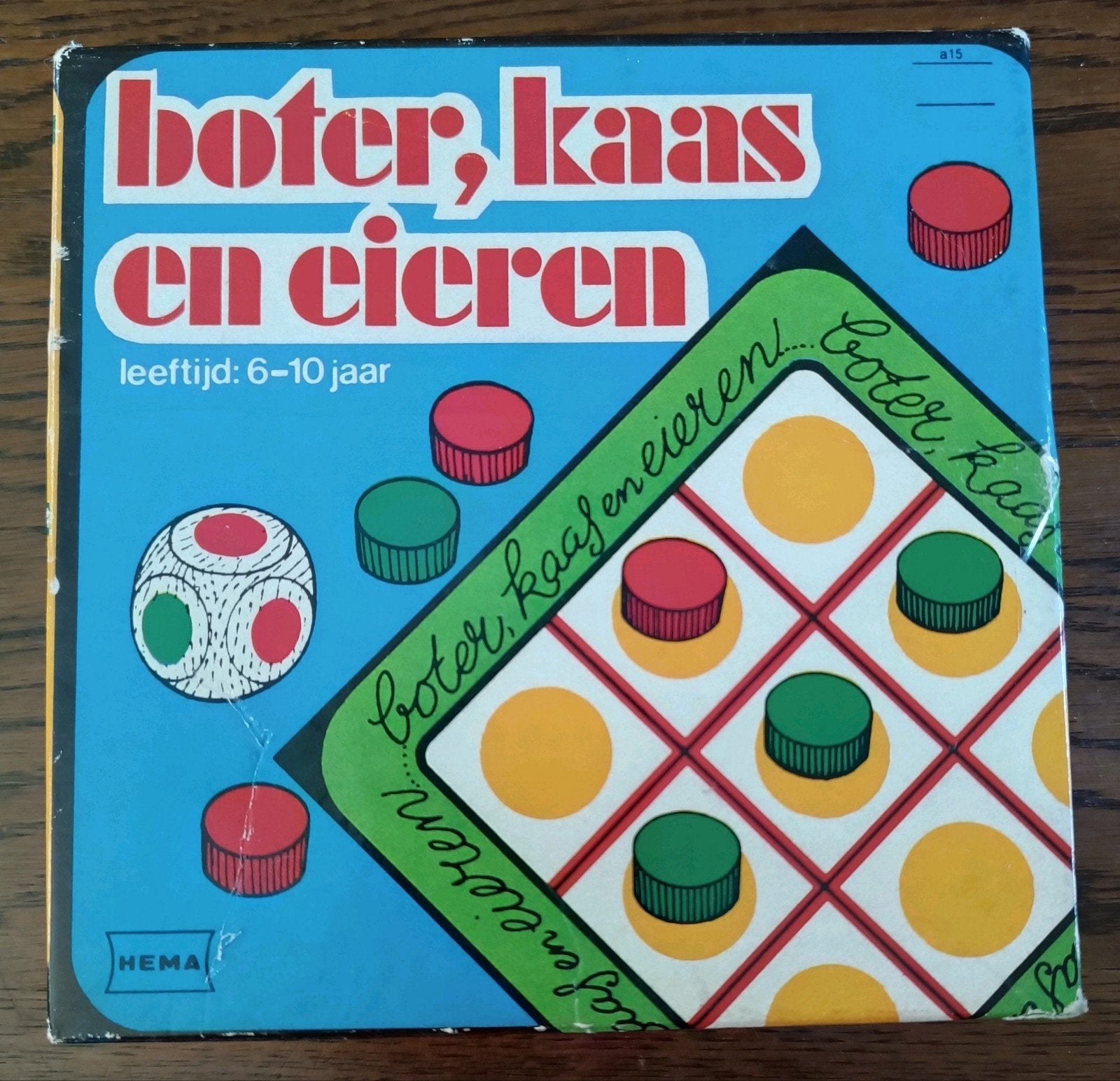 Vintage HEMA Boter, Kaas en Eieren spel jaren '70, Hobby en Vrije tijd, Gezelschapsspellen | Bordspellen, Een of twee spelers
