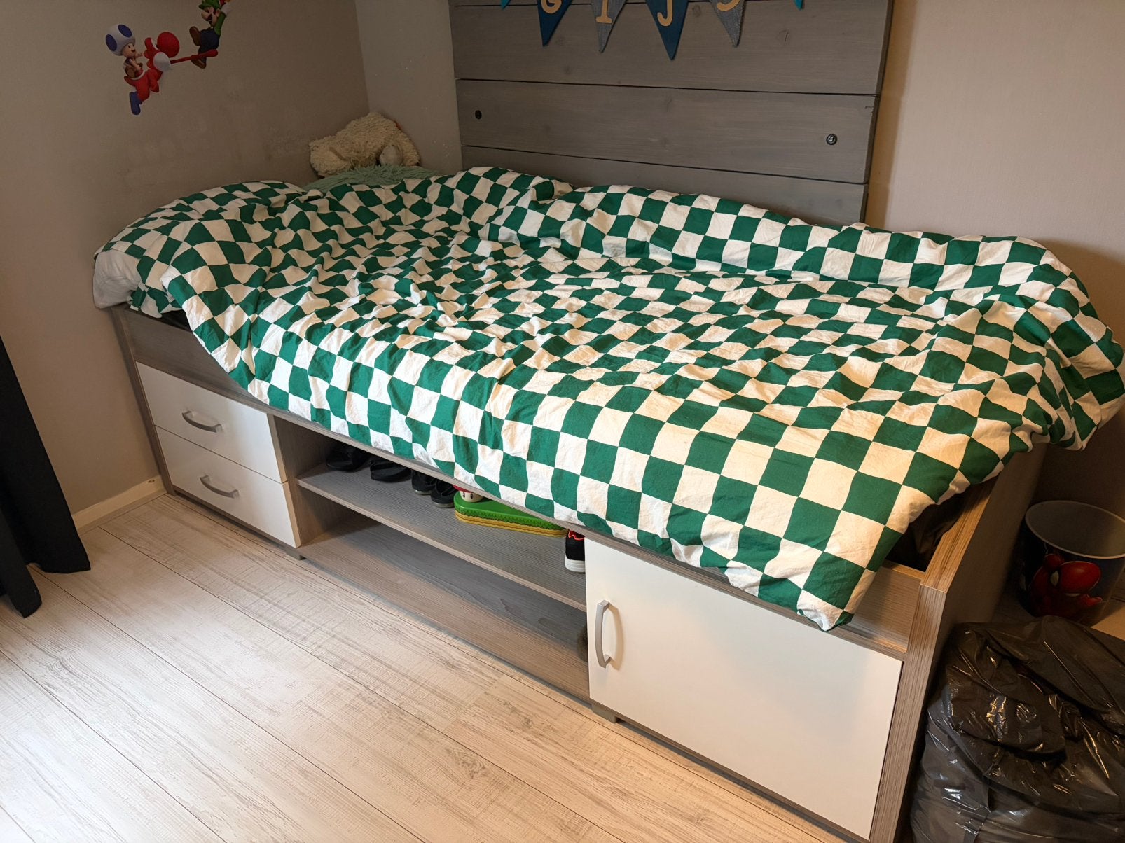 Kajuitbed kinderkamer, Huis en Inrichting, Slaapkamer | Bedden, Ophalen, Gebruikt, Eenpersoons, Bruin