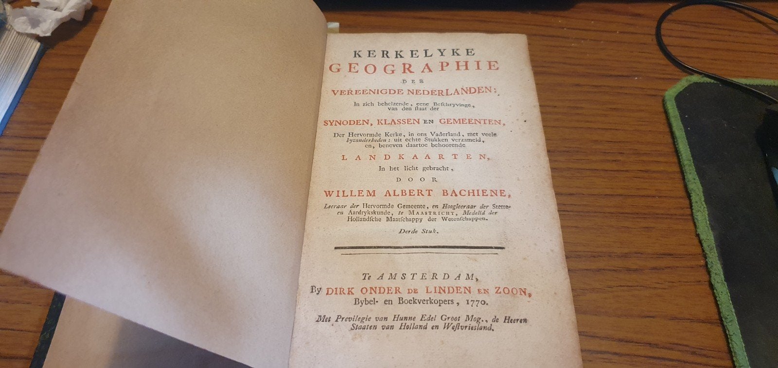 Kerkelyke Geographie der Vereenigde Nederlanden - 1770, Ophalen of Verzenden, Willem Albert Bachiene