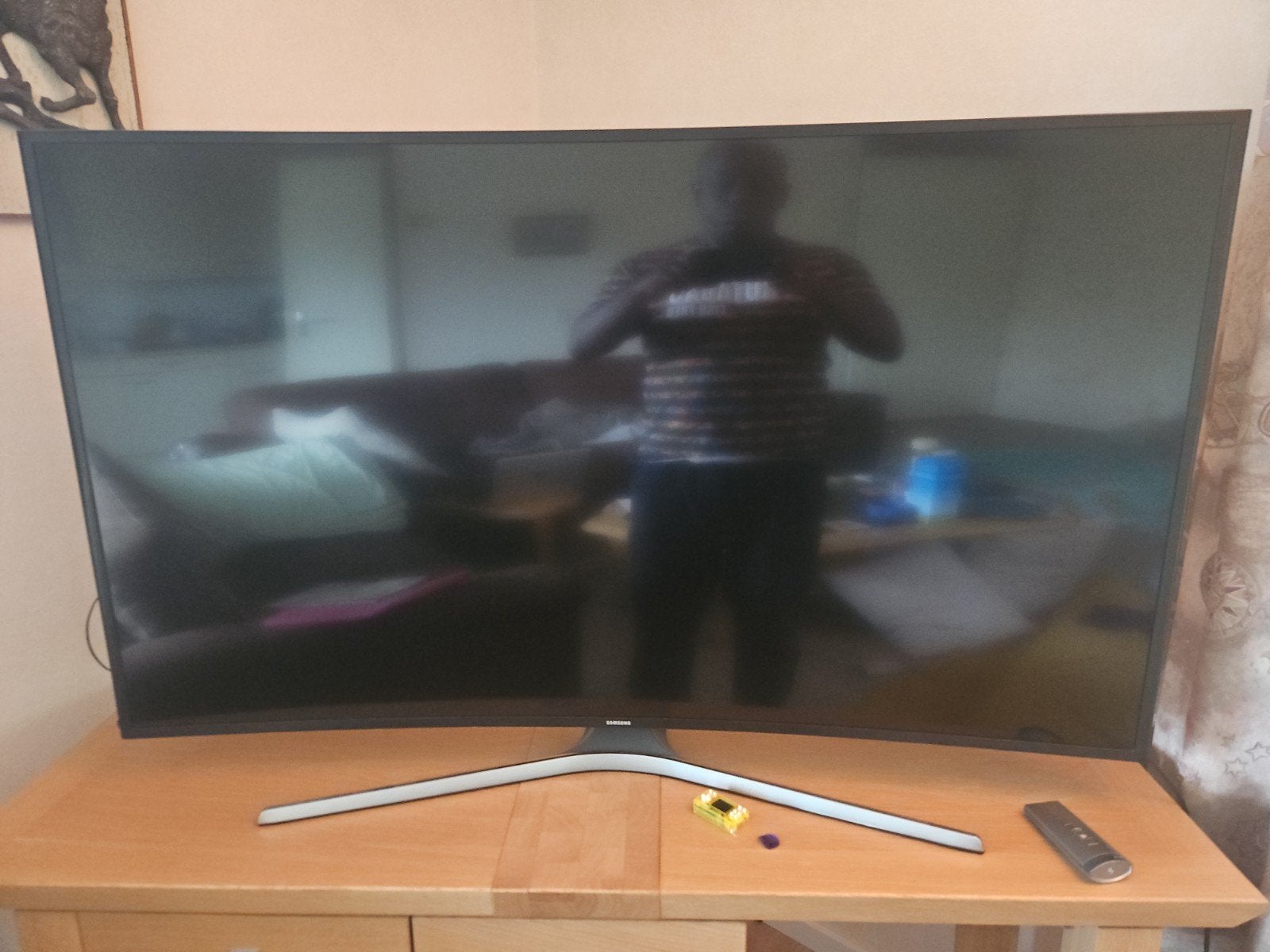 Samsung UE55KU6100 Curved 55 inch 4K UHD Smart TV, Gebruikt, Ophalen of Verzenden, Samsung, 100 cm of meer