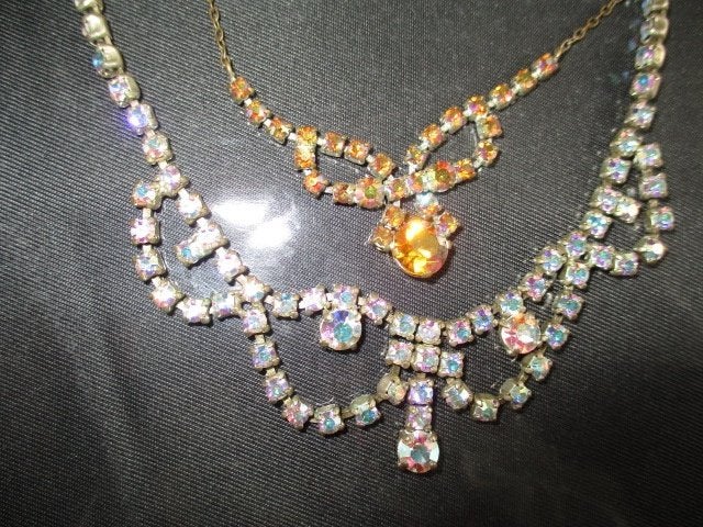 sieraden lotje zilver antiek aurora borealis sieraden, Ophalen of Verzenden, Zilver, Overige typen, Met edelsteen