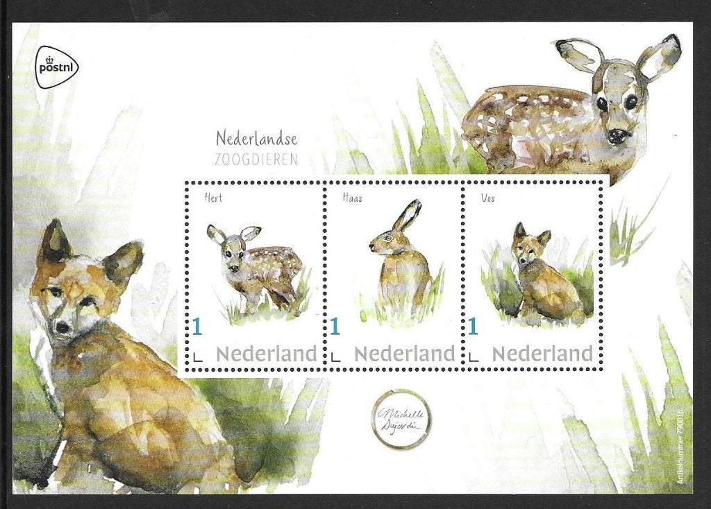 Velletje persoonlijke zegels ned zoogdieren, postfris, Ophalen of Verzenden, Postfris