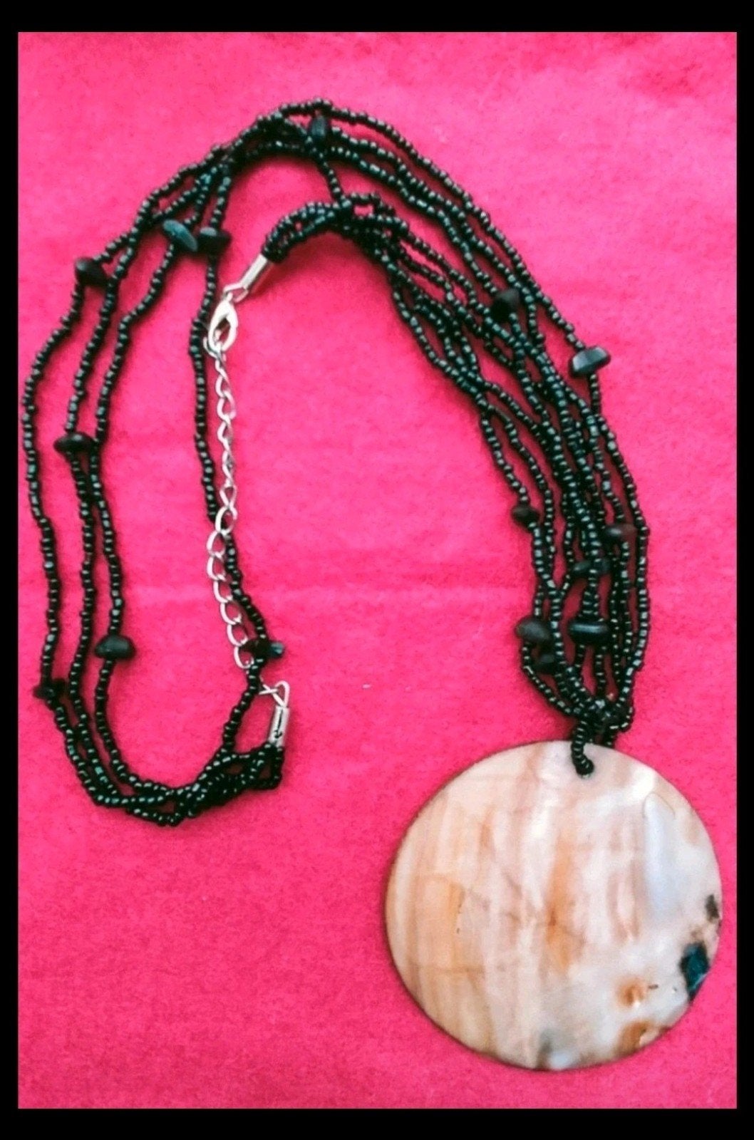 Vintage ketting (schelp), Sieraden, Tassen en Uiterlijk, Kettingen, Ophalen of Verzenden, Zo goed als nieuw, Overige materialen
