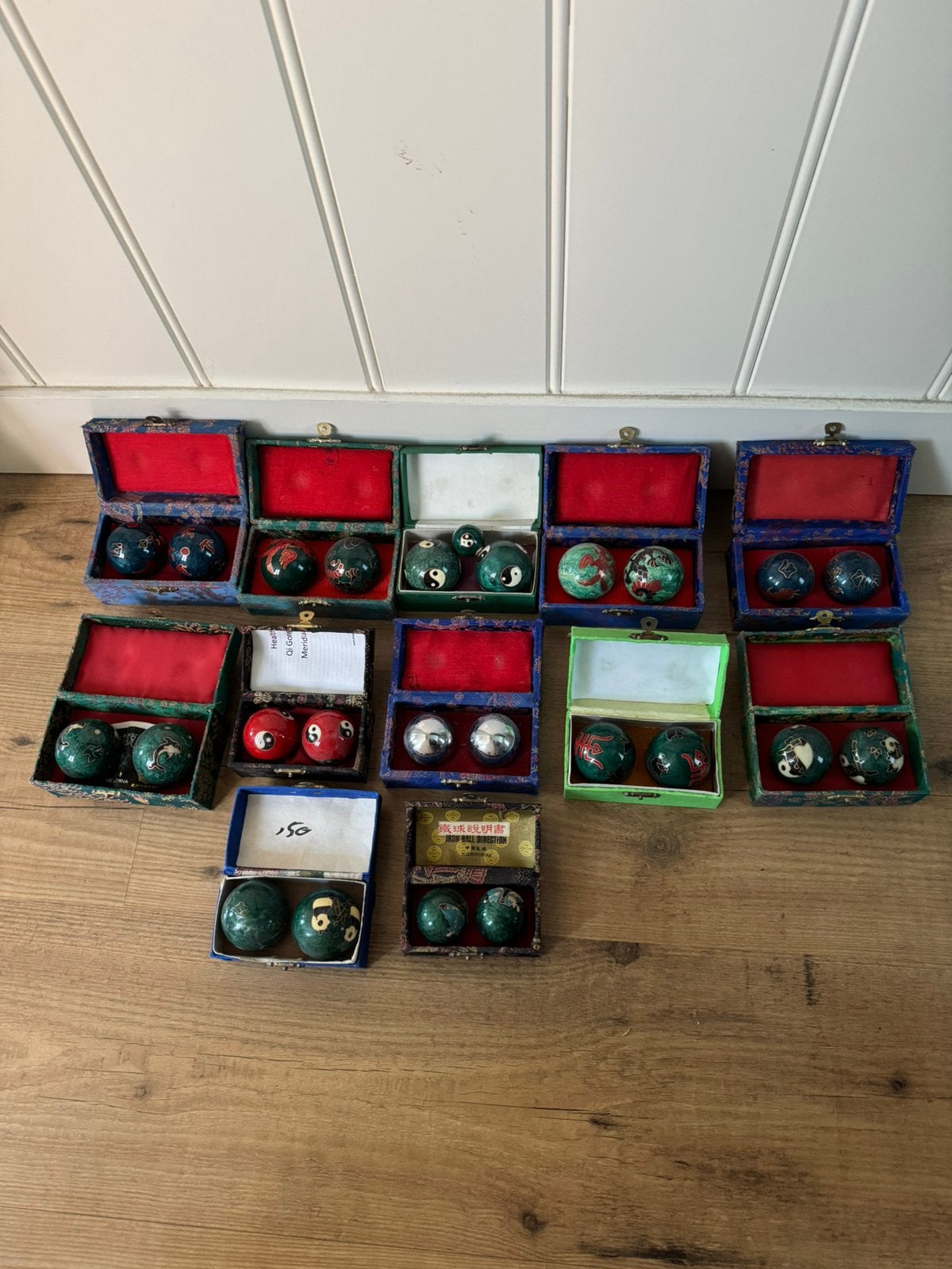 12 maal Chinese Boadimg ballen sets, Antiek en Kunst, Ophalen of Verzenden