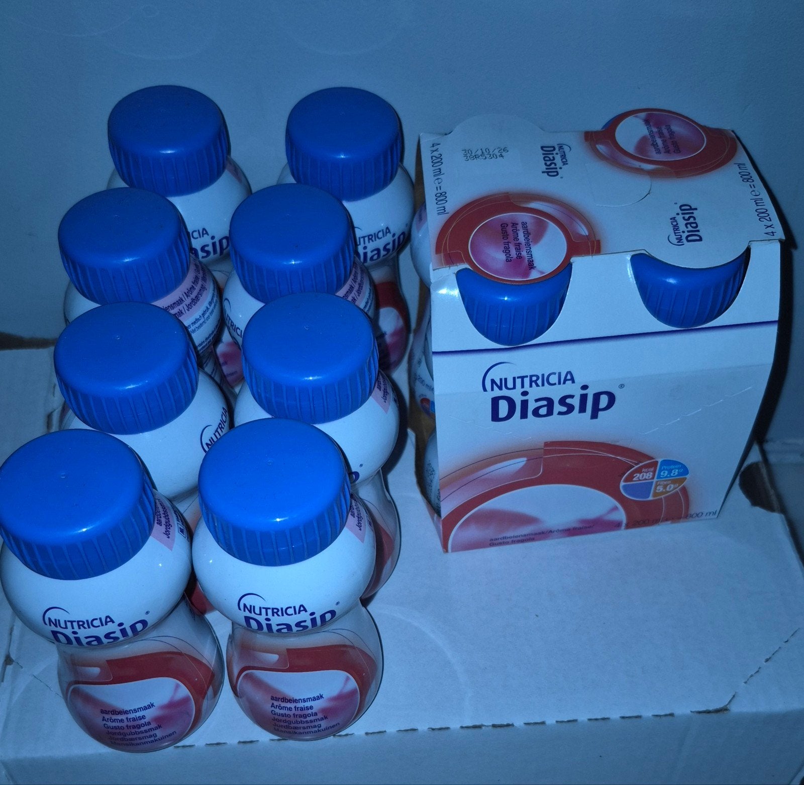 Drinkvoeding: 12 flesjes Nutricia diasip - tht 30-10-26, Diversen, Ophalen