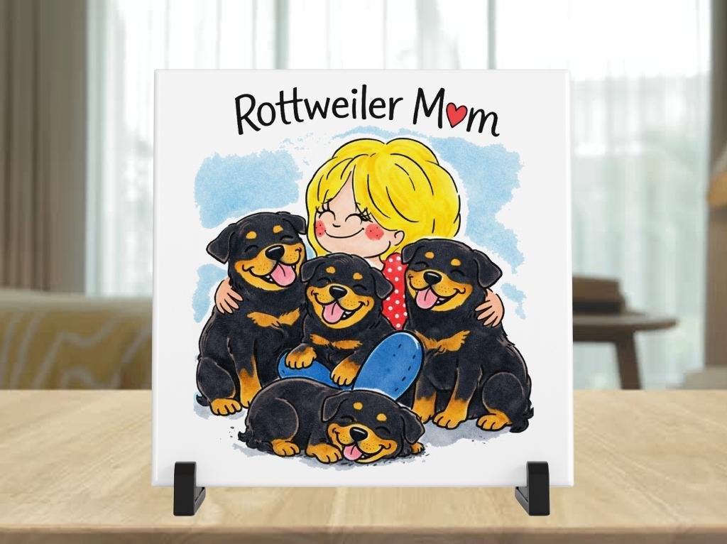 Rottweiler Mom Tegel - Blond Stijl, Verzenden, Nieuw
