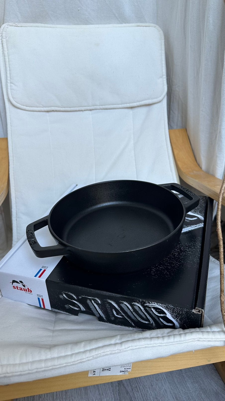 Staub gietijzeren braadpan 20 cm. Z.g.a.n., Ophalen of Verzenden, Zo goed als nieuw, Gietijzer
