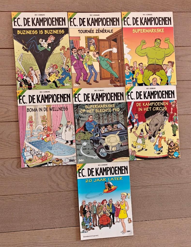 7 strips FC De Kampioenen + 2 gratis, Hec Leemans, Ophalen of Verzenden, Zo goed als nieuw, Meerdere stripboeken