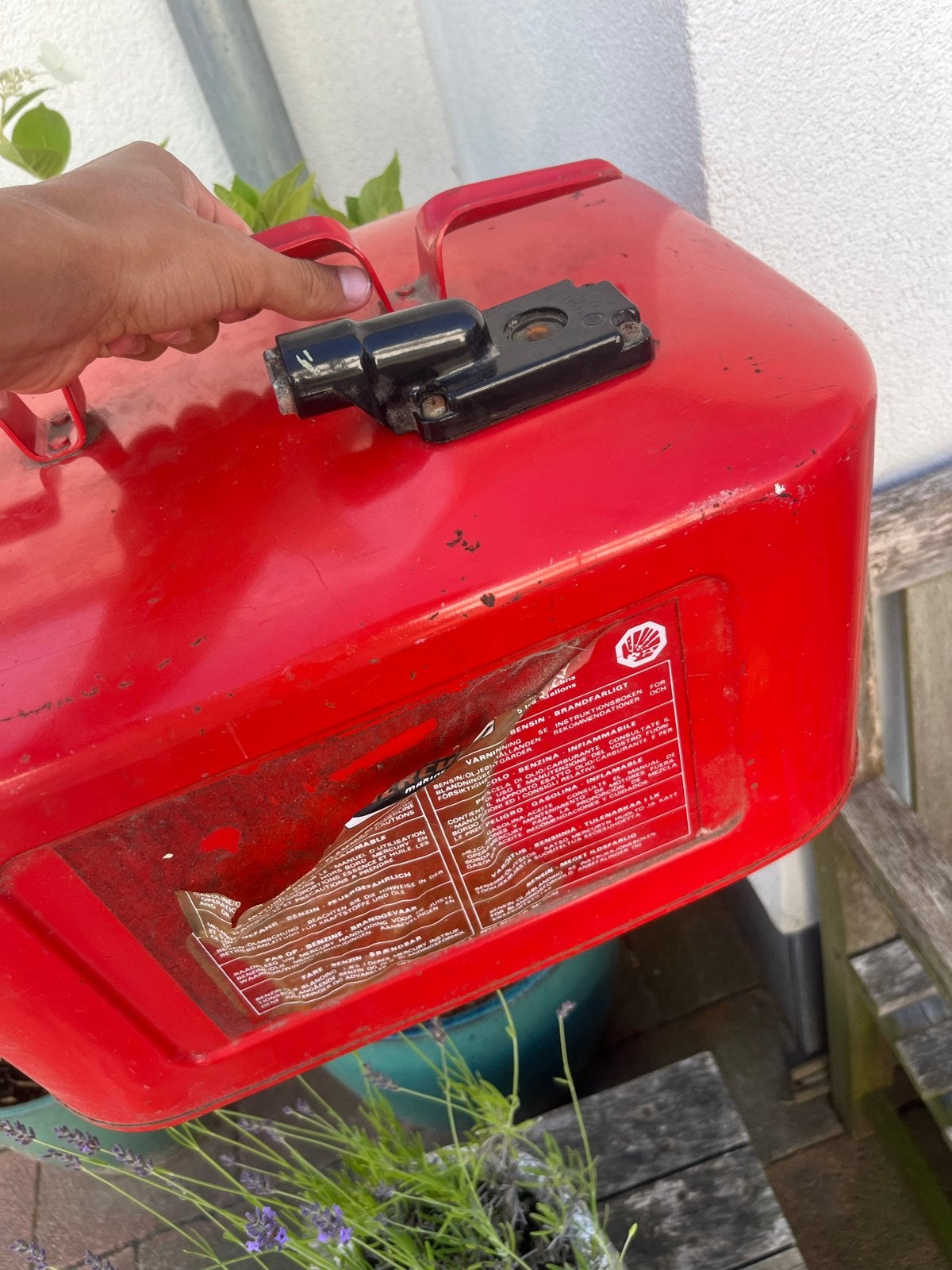 Rode brandstoftank voor buitenboordmotor, Ophalen, Gebruikt, Motor en Techniek