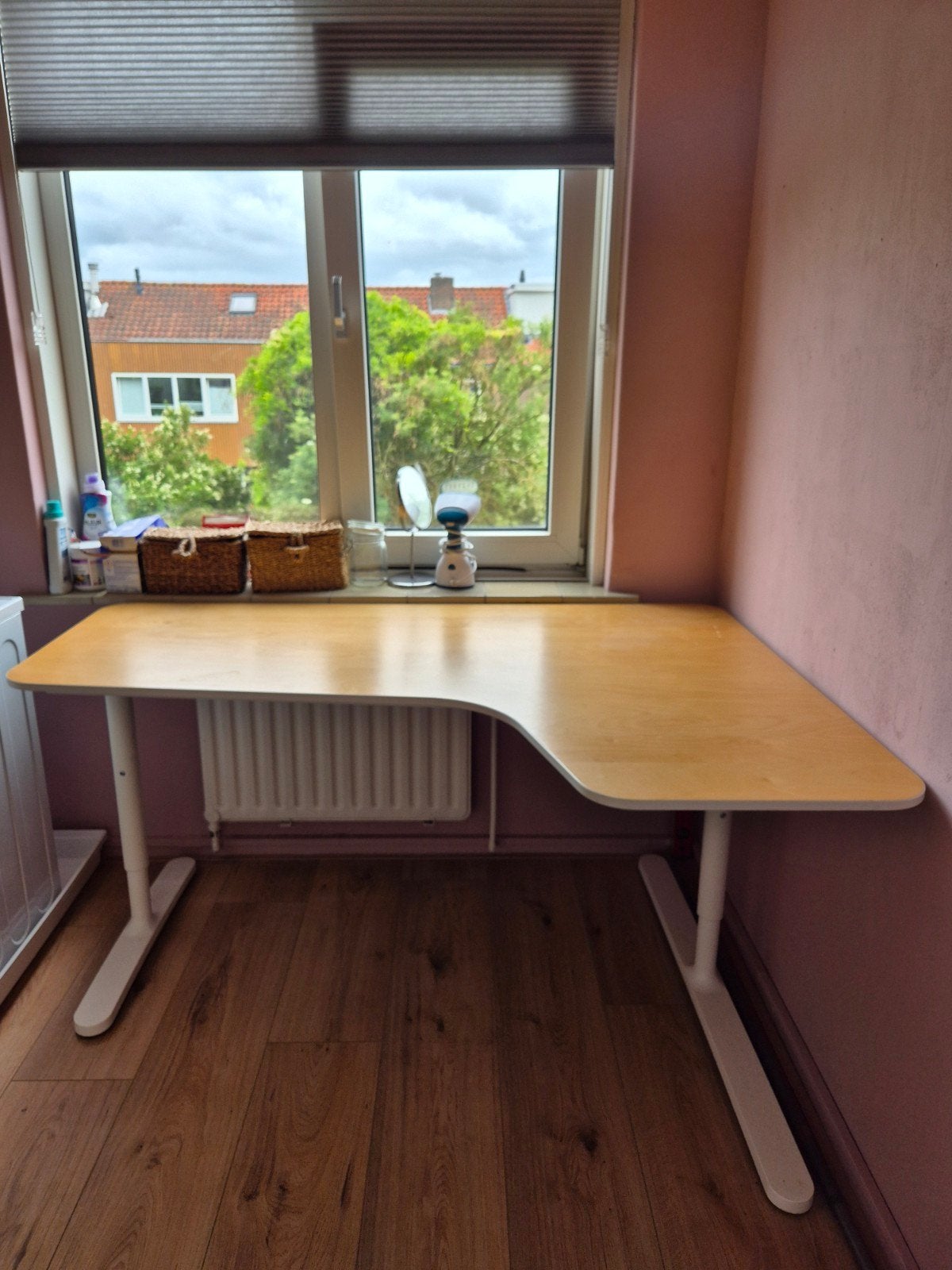 IKEA Bureau Bekant, Ophalen, 160 cm, Scandinavisch, Hoekbureau