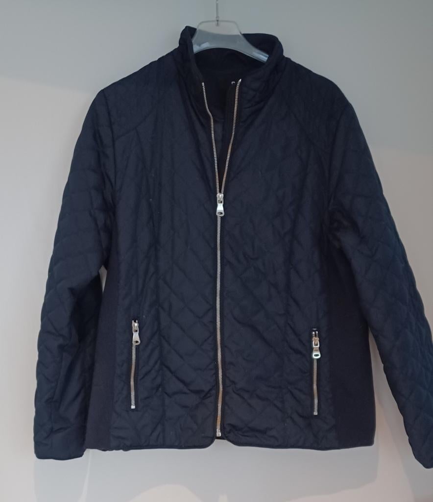 Donkerblauw gewatteerd dames jasje, Ophalen of Verzenden