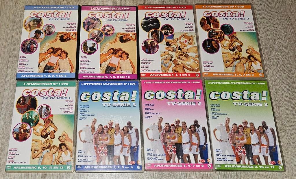 Costa! De TV Serie - Seizoen 1, 2 en 3 (8 dvd's), Cd's en Dvd's, Dvd's | Tv en Series, Alle leeftijden, Ophalen of Verzenden, Zo goed als nieuw