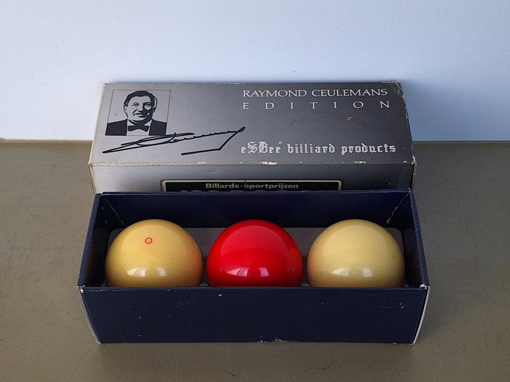 vintage set Raymond Ceulemans edition biljart-ballen, Ophalen of Verzenden, Gebruikt, Keu of Ballen