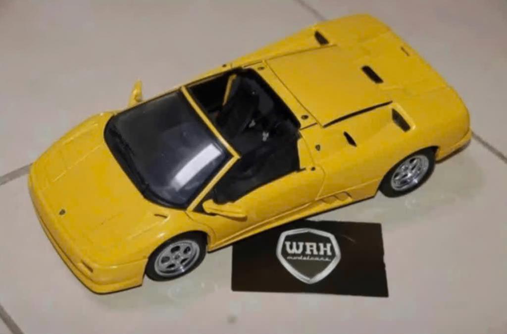 1:18 LAMBORGHINI DIABLO ROADSTER yellow Autoart no box WRH, Verzenden, Zo goed als nieuw, Auto, Autoart