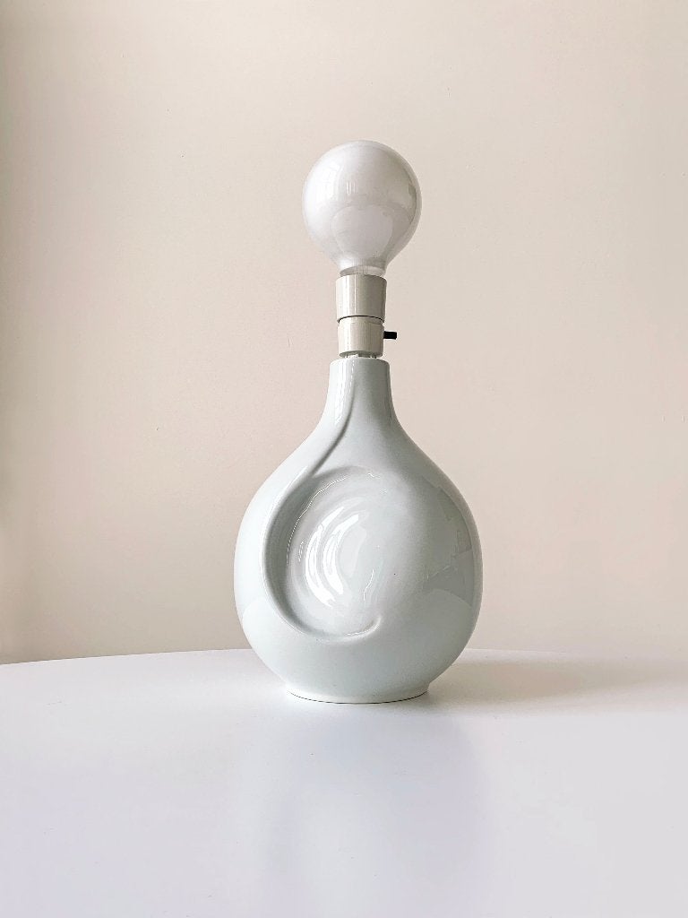 Vintage Deens design Scandinavisch Desiree Stentoj lamp wit, Gebruikt, 33 cm, Keramiek, Wit