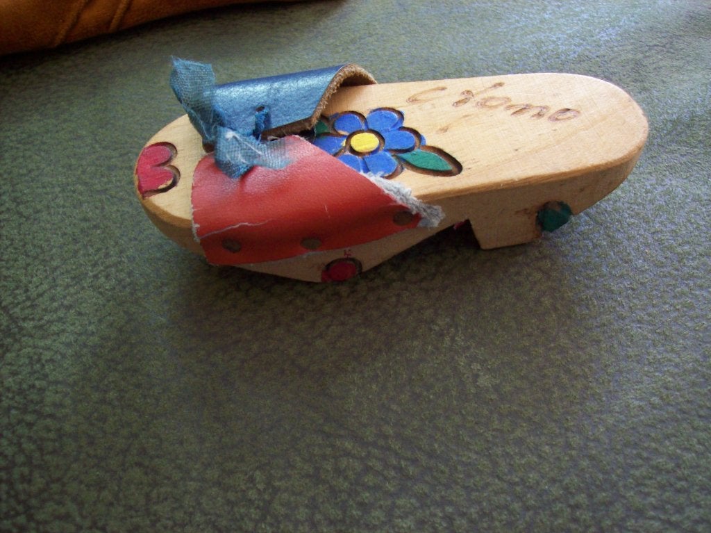 brocant houten kleppertje 10cm bij 2hoog, Ophalen