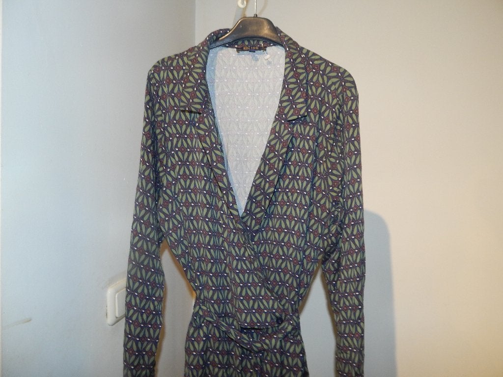 King Louie broek pak jumpsuit helemaal in print Als Nieuw 40, Maat 38/40 (M), Zo goed als nieuw, King Louie, Meerkleurig